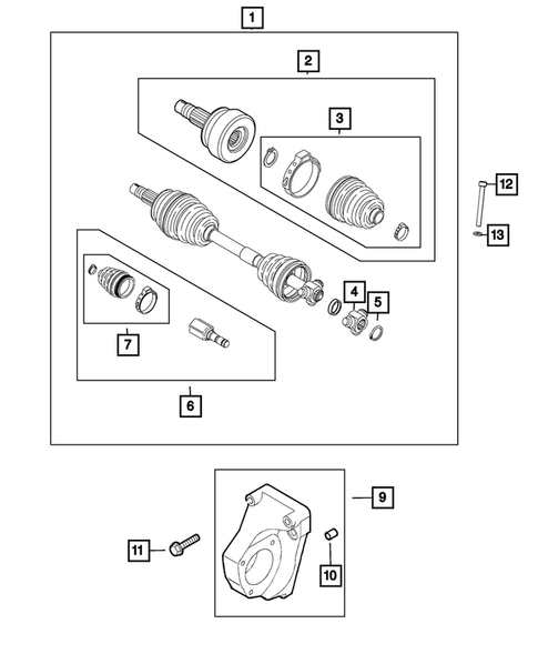 Front Axle Shafts for 2021 Jeep Renegade #4