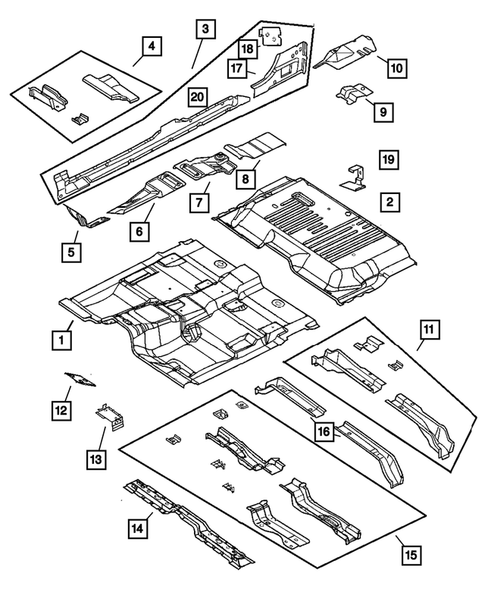 Floor Pans for 2003 Dodge Dakota #0