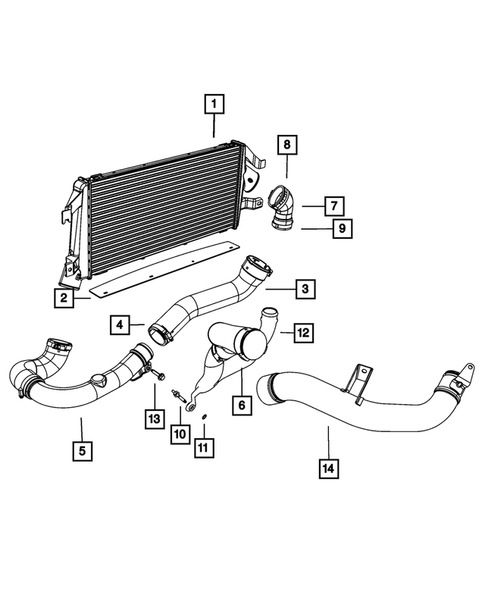 Radiator and Related Parts; Charge Air Cooler for 2014 Jeep Compass #4