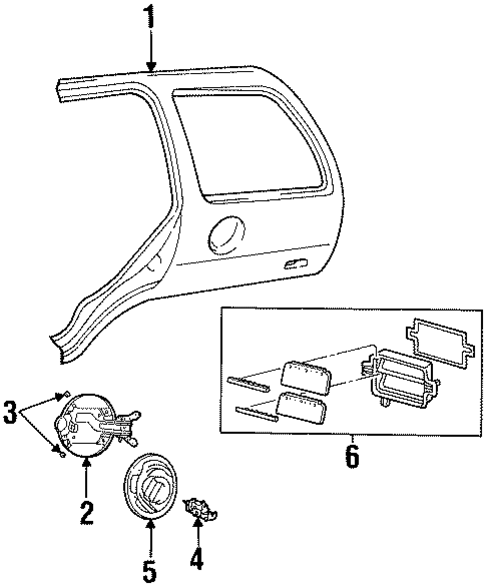Quarter Panel & Components for 1999 Ford Escort #0
