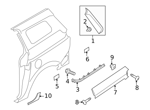 Exterior Trim - Side Panel for 2019 Kia Sedona #0