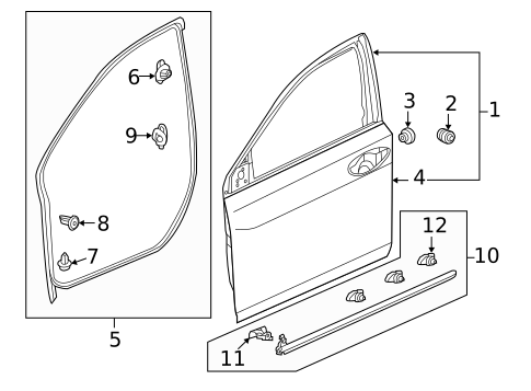Door & Components for 2015 Acura RLX #0