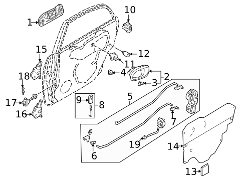 Doors for 2002 Mazda Protege5 #1