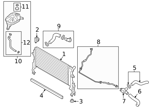 Radiator & Components for 2020 Hyundai Kona #0