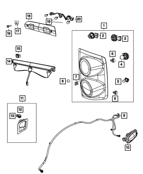 Lamps - Front, Rear and Courtesy for 2007 Dodge Ram 3500 #0