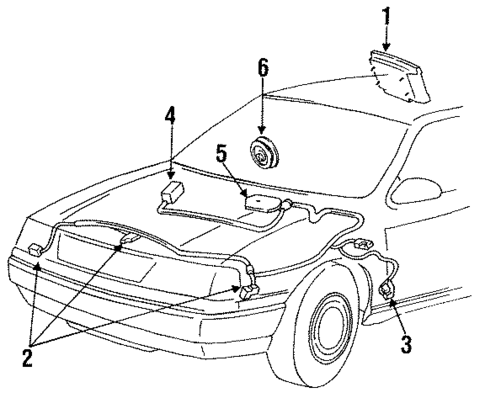 Air Bag Components for 1993 Mercury Sable #0