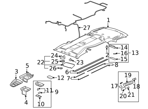 Interior Trim - Roof for 2006 Chevrolet Uplander #1