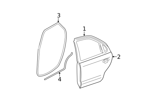 Door & Components for 2004 Ford Focus #1