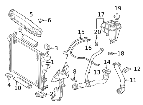 Radiator & Components for 2006 Mercedes-Benz SL 500 #0