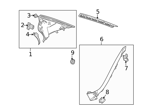 INTERIOR TRIM - QUARTER PANELS for 2016 Mercedes-Benz E63 AMG S #1