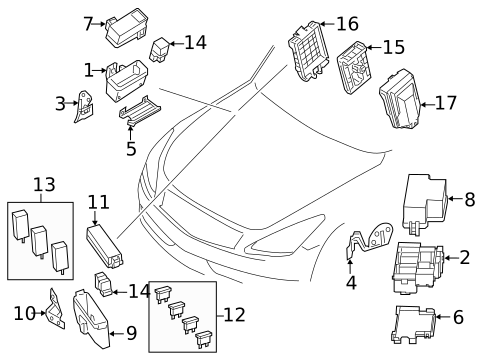 Fuse & Relay for 2016 INFINITI QX50 #0