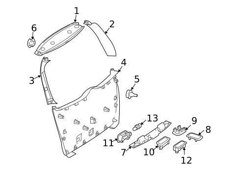 Interior Trim - Roof for 2020 Mercedes-Benz Sprinter 4500 #0