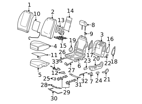 Front Seat Components for 2006 Pontiac G6 #0