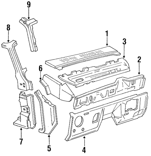 Hinge Pillar for 1992 Ford Ranger #0