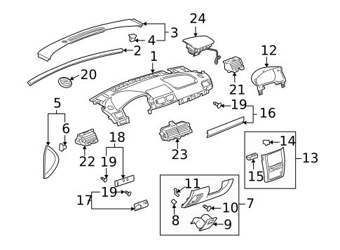 Instrument Panel Components for 2009 Pontiac G5 #0