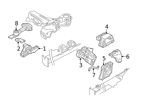 Engine & Trans Mounting for 2005 Volkswagen Golf #0