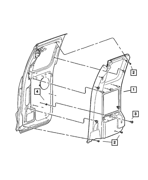 Door Trim Panels-Front and Rear for 2008 Dodge Dakota #2