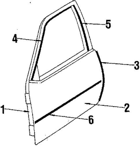 Door & Components for 1985 Buick Skyhawk #2