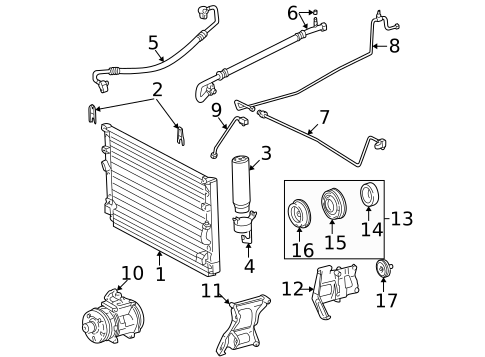 Condenser, Compressor & Lines for 2002 Toyota Tacoma #0