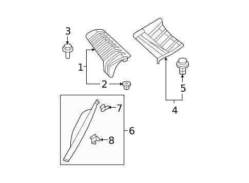 Interior Trim - Quarter Panels for 2006 Mazda 6 #1
