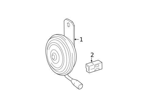 Horn for 2003 Chevrolet Suburban 2500 #0