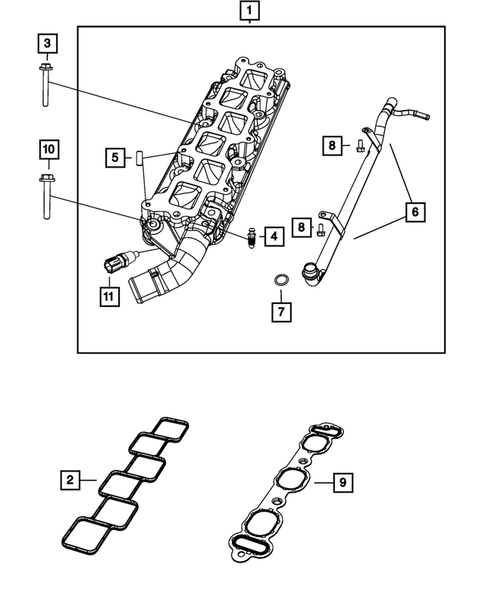 Manifolds and Vacuum Fittings for 2009 Dodge Charger #1