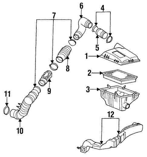 Air Inlet for 1994 Hyundai Scoupe #1