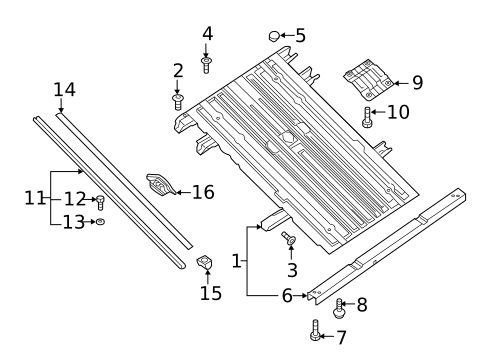 Floor - Pick UP Box for 2018 Nissan TITAN XD #1