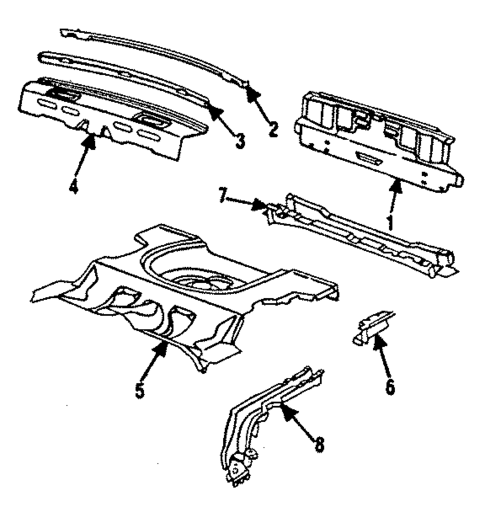 Rear Body for 1988 Oldsmobile Cutlass Calais #0