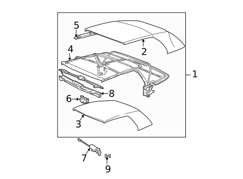 Roof & Components for 2000 BMW 323Ci #1