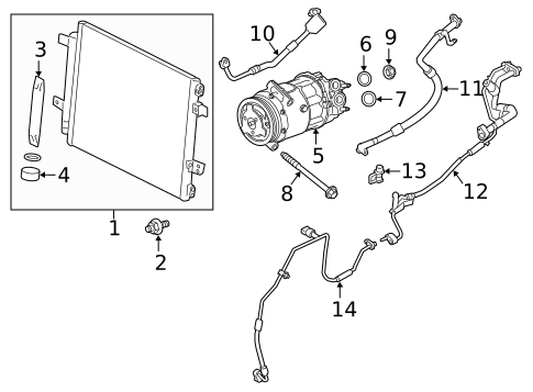 Condenser, Compressor & Lines for 2019 Jaguar F-Type #0