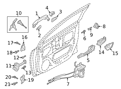 Lock & Hardware for 2019 Hyundai Accent #0