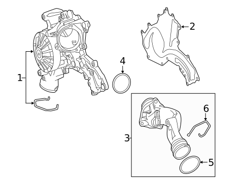 Water Pump for 2014 Mercedes-Benz E63 AMG S #1