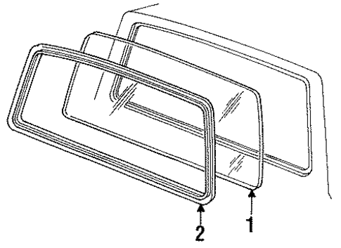 Glass & Hardware - Back for 1996 Mazda B4000 #1