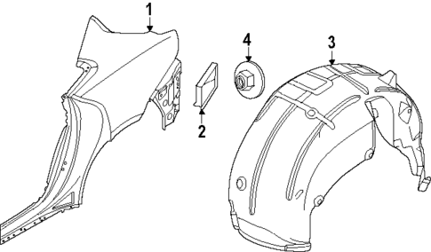 Quarter Panel & Components for 2023 Porsche Taycan #1