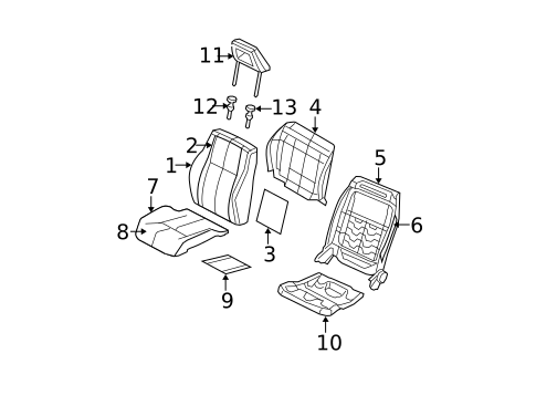 Front Seat Components for 2010 Dodge Caliber #0