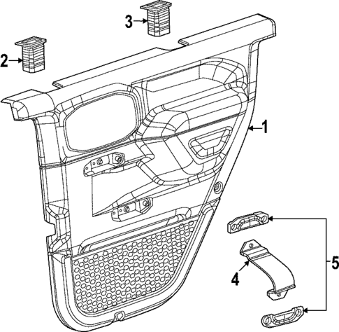 Interior Trim - Rear Door for 2021 Jeep Wrangler #1