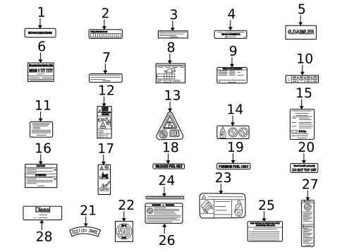 Labels for 2008 Mercedes-Benz ML 350 #0