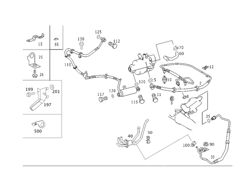Scope of Wiring for Active Body Control for 2002 Mercedes-Benz S 55 AMG® #0