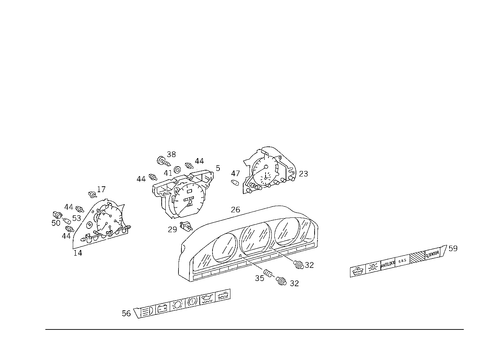 Instrument Cluster for 1989 Mercedes-Benz 300CE #2