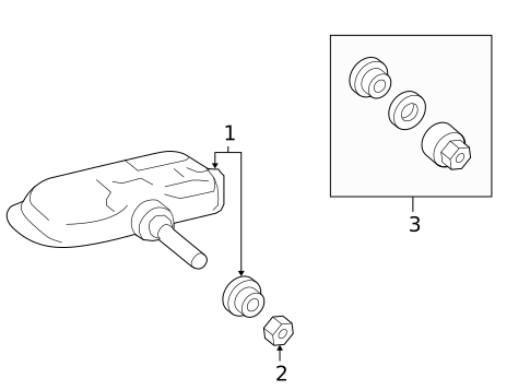 Tire Pressure Monitor Components for 2011 Lexus GS450h #1