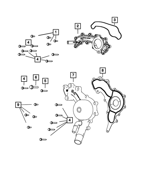 Water Pump and Related Parts for 2022 Chrysler 300 #0
