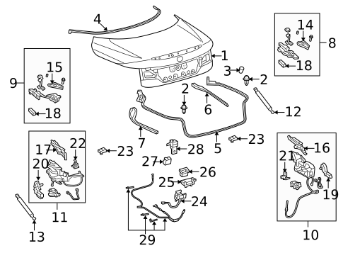 Lid & Components for 2012 Lexus IS350 #0
