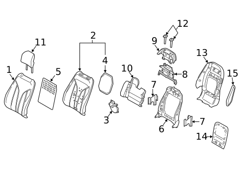 Front Seat Components for 2018 Lincoln MKX #1