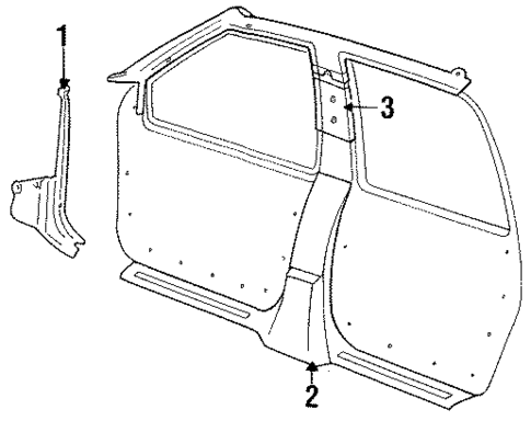 Interior Trim - Pillars for 1991 Ford Taurus #1