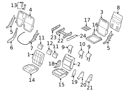 Second Row Seats for 2014 Ford Flex #1