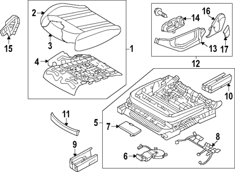 Driver Seat Components for 2025 Genesis G90 #0