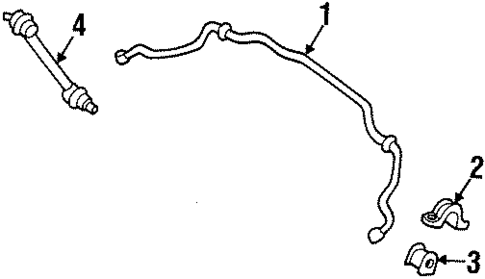 Stabilizer Bar & Components for 1995 Mercury Mystique #0