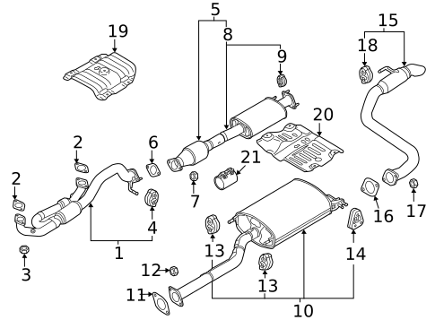 Exhaust Components for 2015 Kia Sedona #0