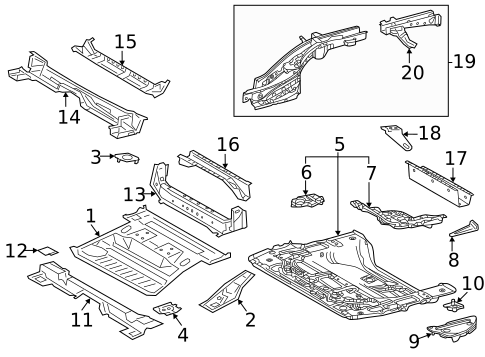Rear Floor & Rails for 2025 Lexus NX350h #1